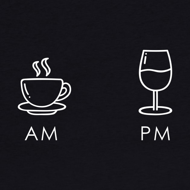 AM PM Wine by Printadorable